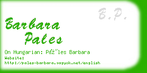 barbara pales business card
